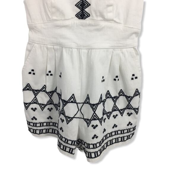 Maje Ika White Black Embroidered Romper NWT - Picture 4 of 9